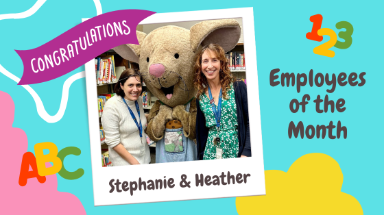 Photos of employees of the month.