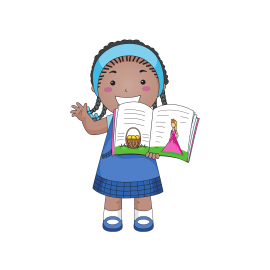 preschooler with open book