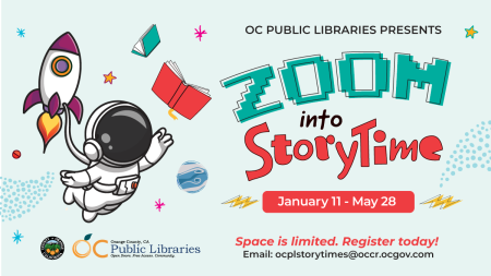 Zoom Into Story Time promotional graphics