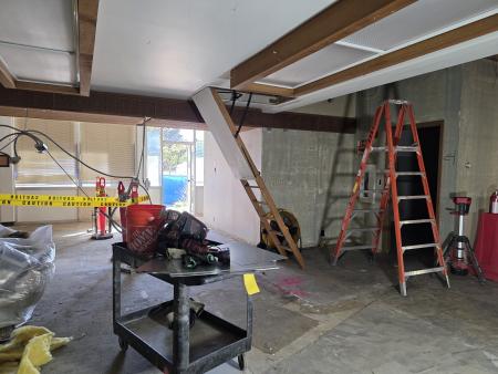 Interior of building under construction