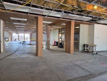 Interior of building under construction